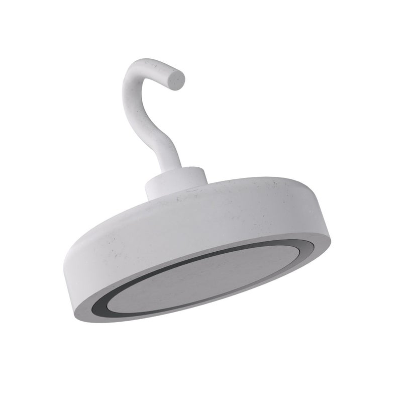 Master Magnetics White Magnetic Hook Set - 1" Diameter, 1.5" Height, 9 Pound Pull, Pack of 8, MHHH9X8 - Image 3